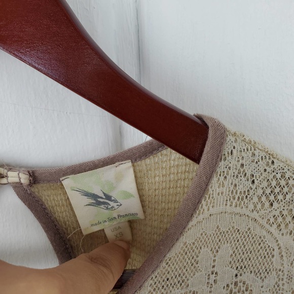 Weston Wear Anthropologie Sz Small Lace Sleeveless Dulcie Tulle Mini Dress - Picture 5 of 12